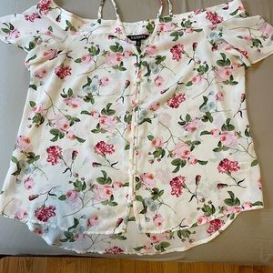Floral off the shoulder blouse